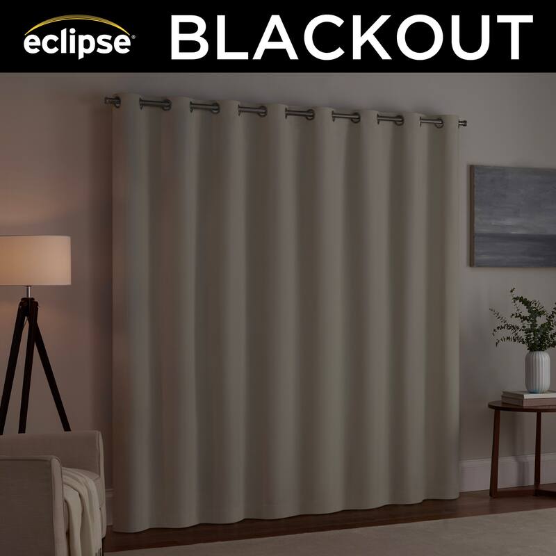 Eclipse Kendall Thermaback Grommet Extra Wide Sliding Patio Door Curtain Panel, 84 In Long x 100 In Wide