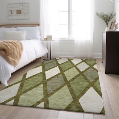 Premium Washable Super Soft Mosaic Diamonds Mayfield Rug
