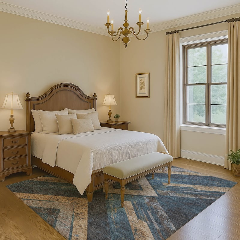 Premium Washable Super Soft Modern Global Mayfield Rug