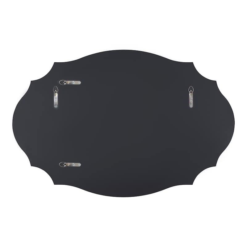 Kate and Laurel Leanna Scalloped Oval Wall Mirror