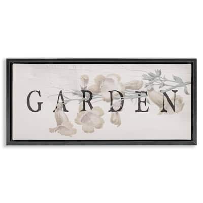 Stupell Rustic Garden & Flower Framed Floater Canvas Wall Art Design By Lil' Rue