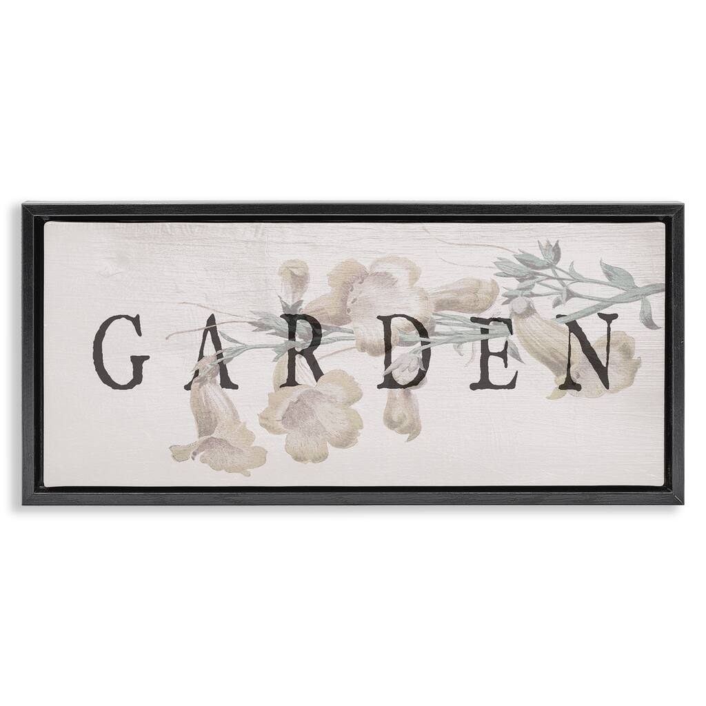 Stupell Rustic Garden & Flower Framed Floater Canvas Wall Art Design By Lil' Rue