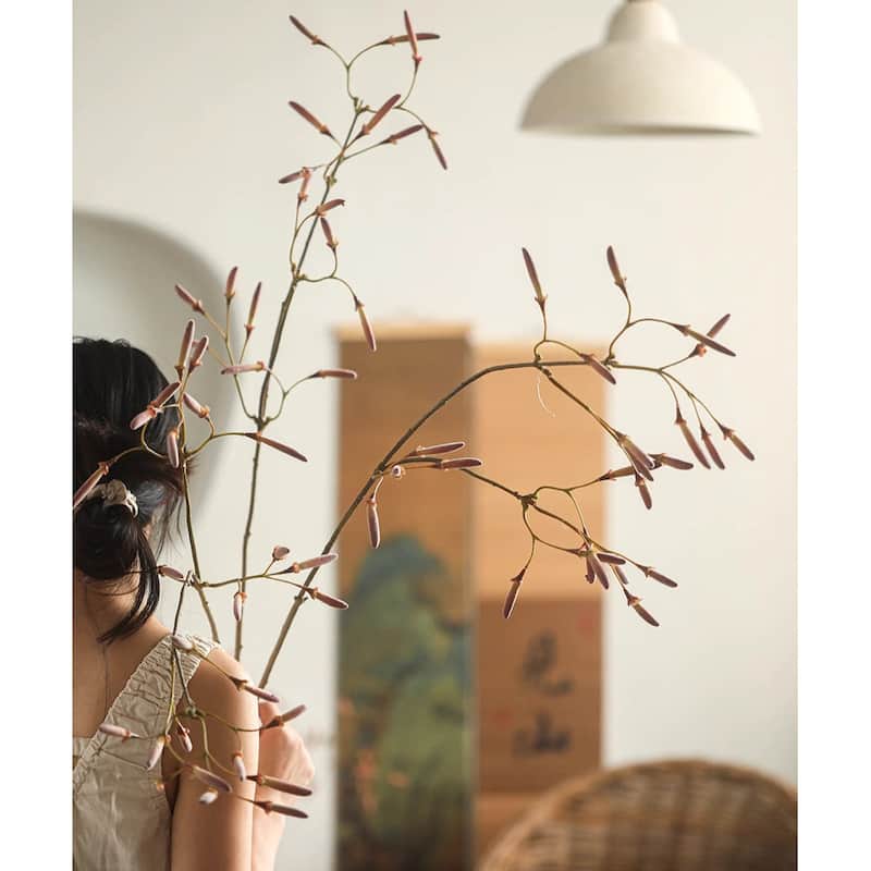 RusticReach Faux Red Bean Stem 44.5" Tall