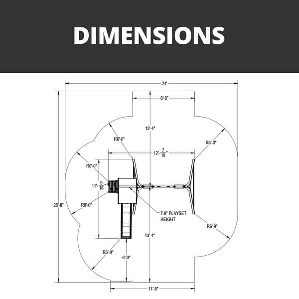 Swing-N-Slide Ranger Plus Wood Outdoor Swing Set - Cedar - 11' W x 12' D x 7.67' H