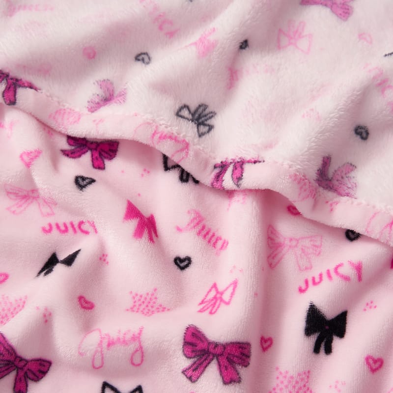 Juicy Couture Plush Baby Throw Blankets