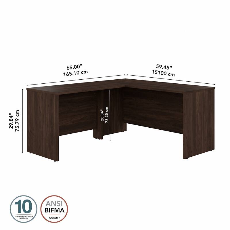 Studio C 60W x 24D L Shaped Desk with 42W Return by Bush Furniture