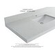 preview thumbnail 18 of 48, Willow Collections 72 x 22 Santa Monica Teak Double Bowl Sink Bathroom Vanity in Distressed Graywashed with Countertop