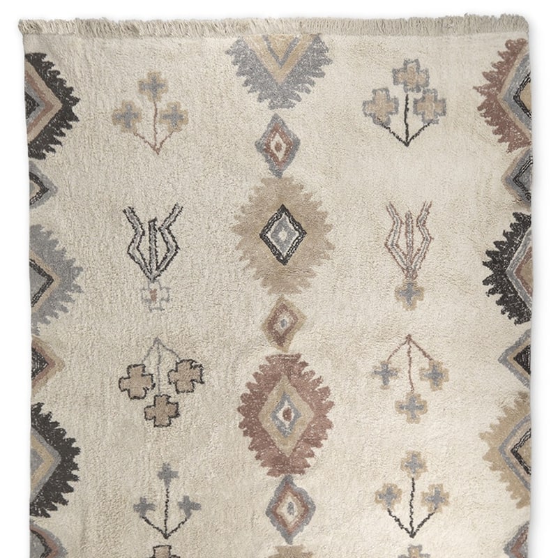 HomeRoots Tribal Bohemian Rectangle Area Rug - 96 in. x 60 in. x 0.98 in.