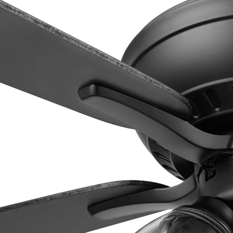 Prominence Home 52" Glenmont Indoor Matte Black Ceiling Fan with Light & Pull Chain - 52 Inches