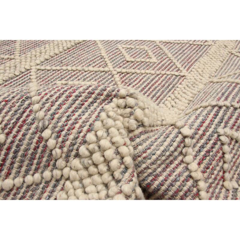 ECARPETGALLERY Braid weave Sienna Cream Wool Rug - 4'11 x 8'0