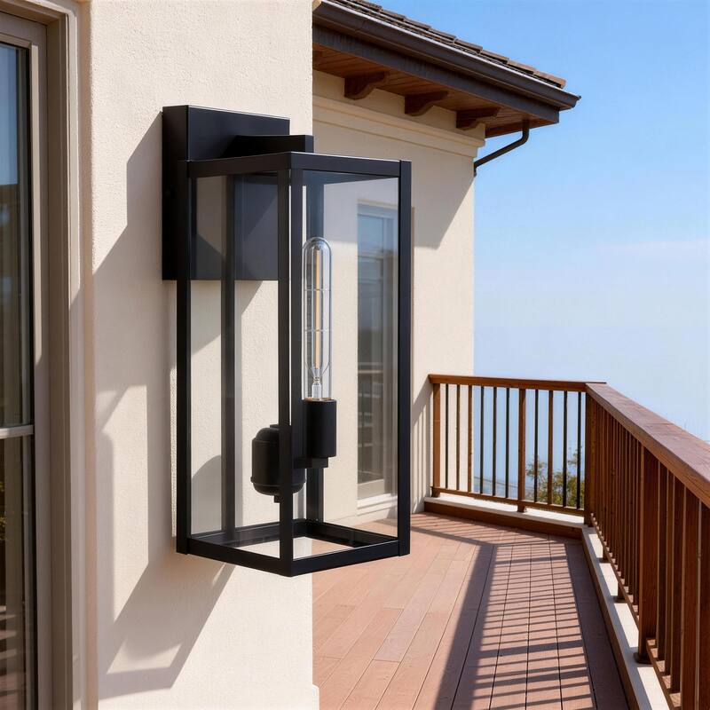 1-light/2-light Metal Outdoor Wall Sconce Weather-resistant