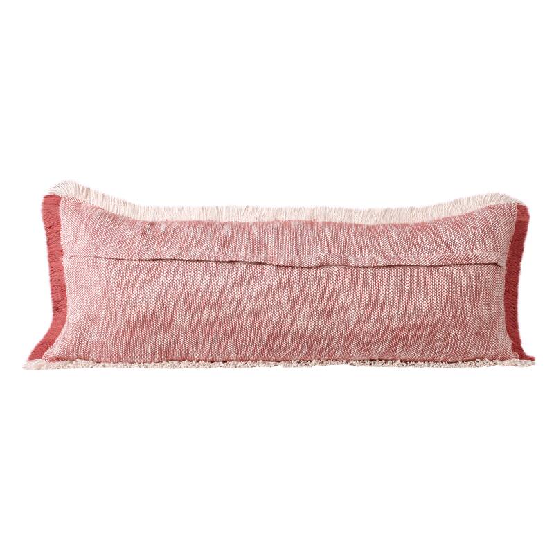 Sevita Two-Tone Cotton Fringe Throw Pillow