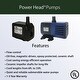 preview thumbnail 2 of 8, Alpine Corporation Outdoor Decor Power Head Pump for Large Fountains, Ponds, and Birdbaths - 280 GPH