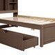 preview thumbnail 14 of 13, Modern Twin Bed Frame with Bookcase Headboard, Built-in USB Port, and 2 Storage Drawers