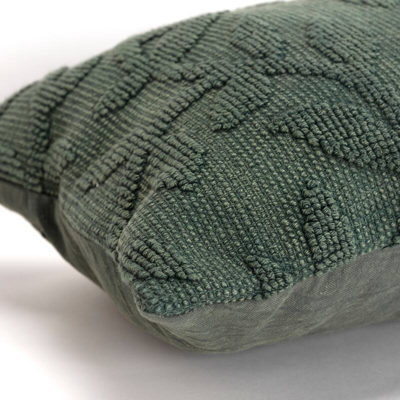 Rizzy Home Textured Botanical Pattern Throw Pillow