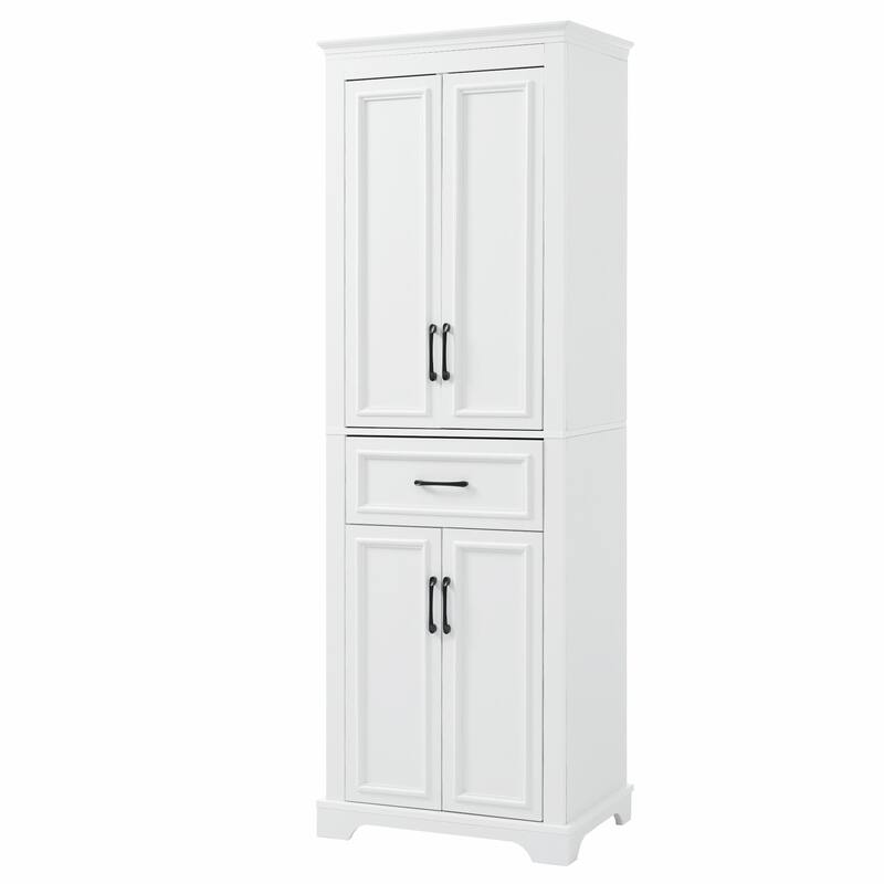 70.8" Freestanding Bathroom Vanity, Modern Elegant Design, 4 Doors & 1 Drawer, Space-Saving Storage