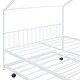 preview thumbnail 32 of 30, Full Size Metal House Bed with Twin Size Trundle