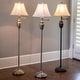 Thumbnail 5, Swing-arm Floor Lamp with Faux Silk Shade. Changes active main hero.