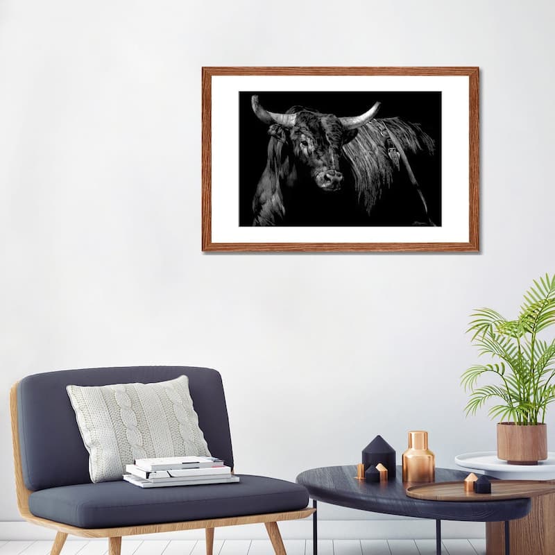 iCanvas "Brindle Rodeo Bull" by Julie T. Chapman