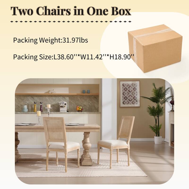 Set of 2 French Country Dining Chairs