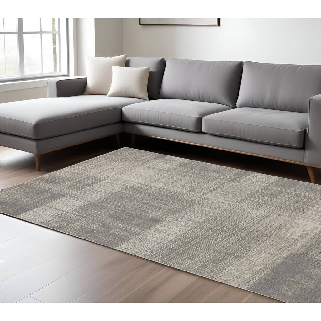 Zibu Abstract Modern Non Skid Woven Area Rug By HomeRoots