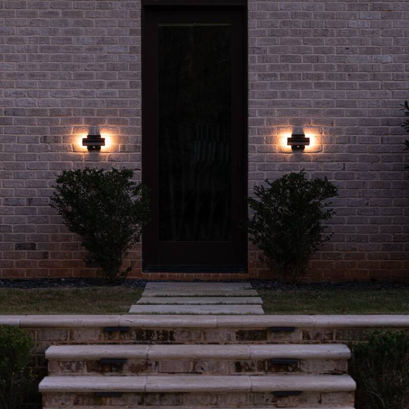 Gama Sonic Solar LED Motion Sensor Security Dual Color Light 2-PK - Bronze