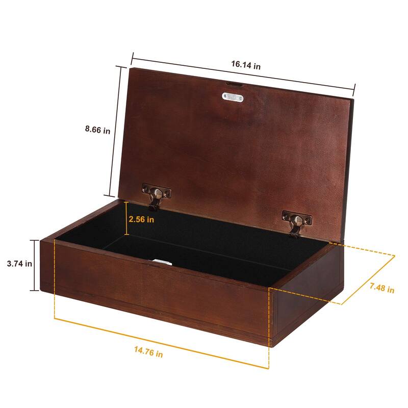 Wall Mounted Wooden Firearm, Magazine and Knives Storage Box