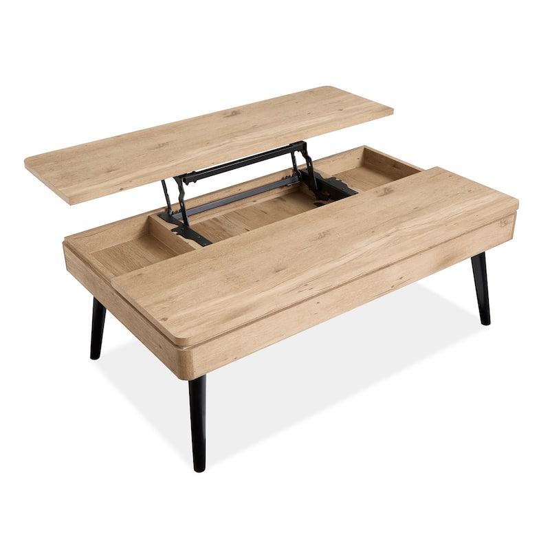 Magnussen Home Fletcher Driftwood Lift Top Storage Cocktail Table - 48''W x 28''D x 18''H