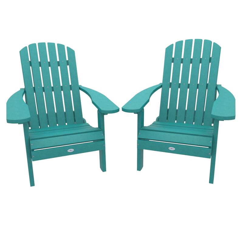 BAHIA VERDE OUTDOORS Cape Folding and Reclining Adirondack Chair Set - Seaglass Blue