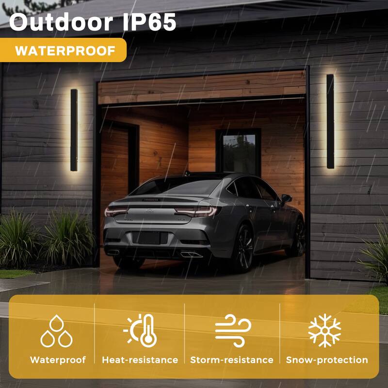 YANSUN Outdoor Wall Lamp 30W LED Integrated, IP65 Waterproof, Warm Light 3000K - 39.4 inchs