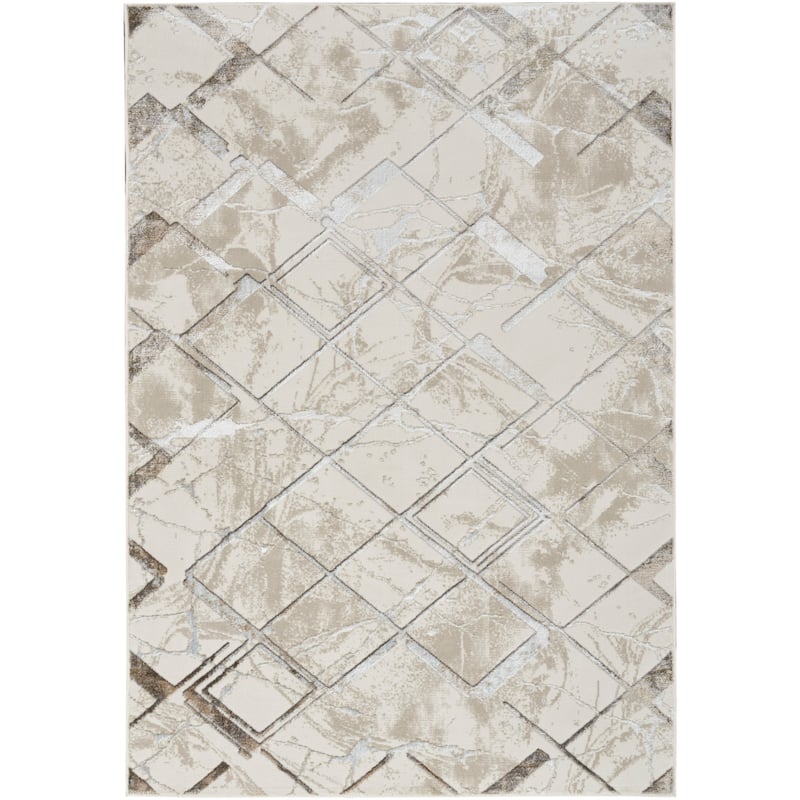 Nourison Glam Indoor Grey Geometric Area Rug