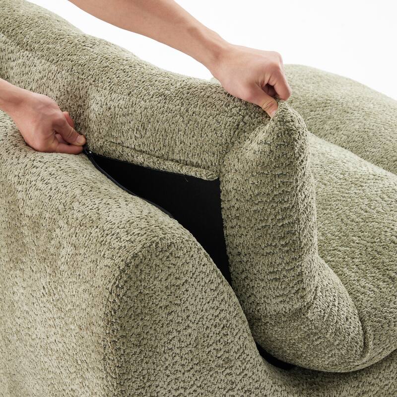 Upholstered Accent Sofa, Modern Armchair with Soft Cushioned Seat, Stylish Sofa for Living Room, Bedroom, or Office