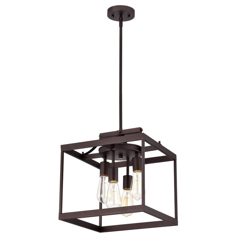 4-light Oil Rubbed Bronze Hanging Pendant