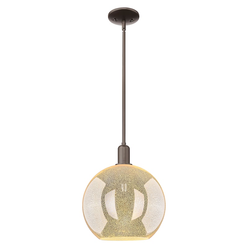 Innovations Lighting Endless Possibilities Arcadia - Athens - 1 Light 12" Stem Hung Mini Pendant - Mercury/Oil Rubbed Bronze
