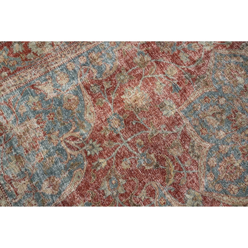Hand Knotted Oriental 100% Wool Carpet Traditional Floral Oranges & Rust Sarouk Area Rug - 11' 7'' X 8' 9''