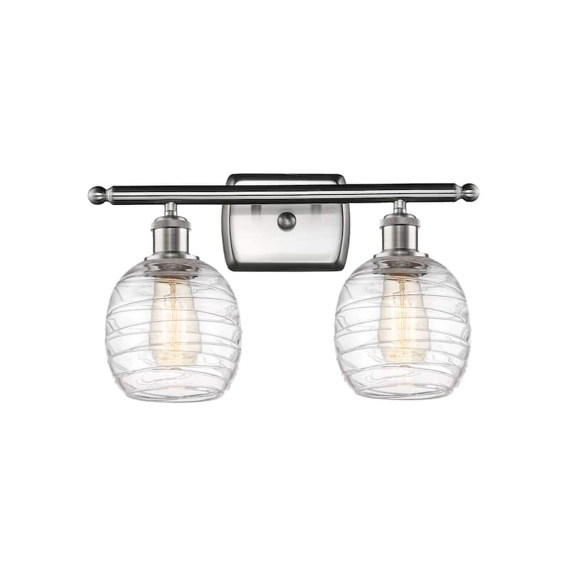 Innovations Lighting 516-2W-11-16 Belfast Vanity Belfast 2 Light 16" - Brushed Satin Nickel / Deco Swirl