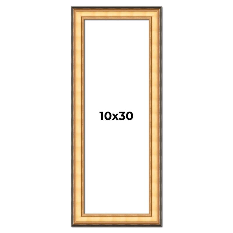 10x30 Frame Gold Plein Aire Solid Wood Picture Frame Width 2 Inches |