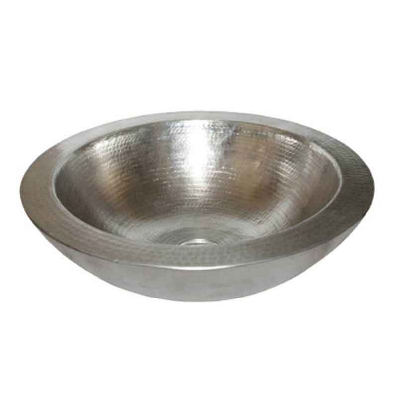 Native Trails Laguna 16" Copper Vessel Bathroom Sink - Brushed Nickel