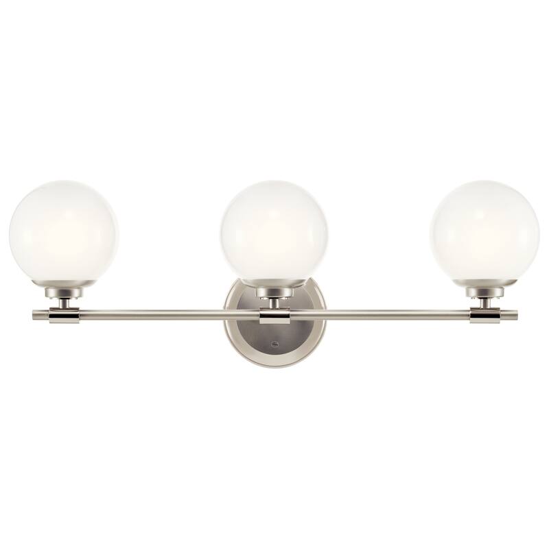 Benno 24.5 in. 3-Light Bathroom Vanity Light with Opal Glass