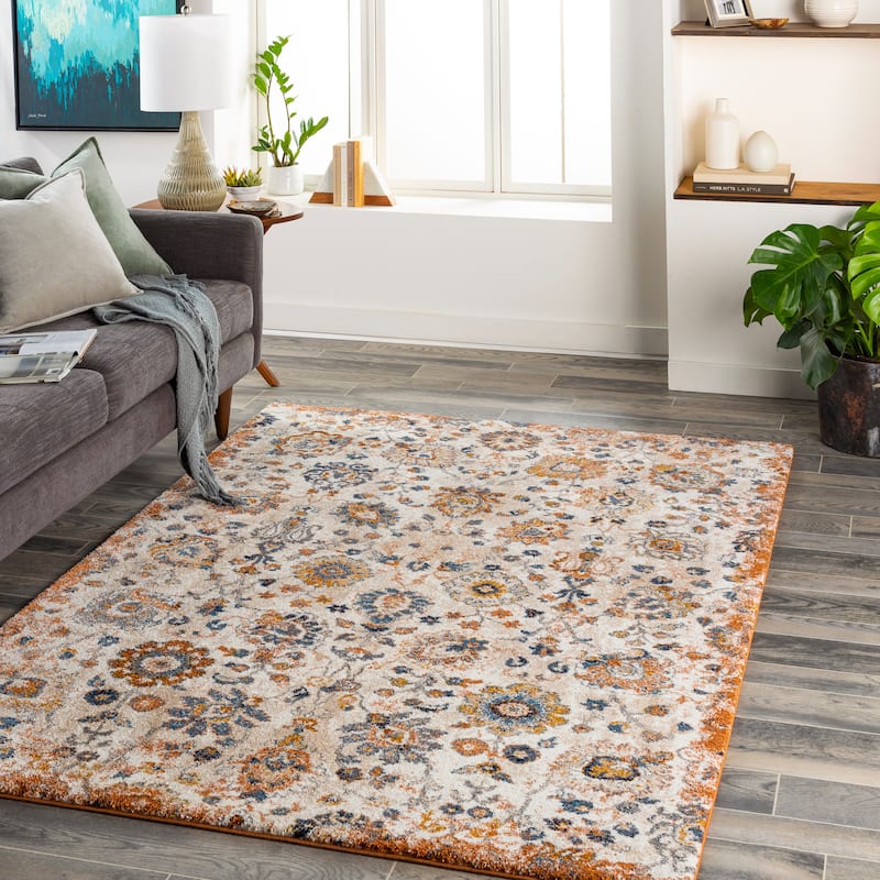 Artistic Weavers Keira Traditional Rug - 7'10" Square - Orange