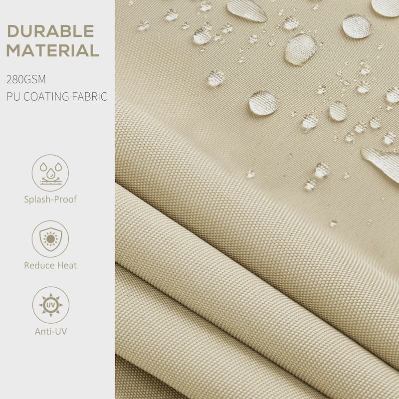 Outsunny 8' x 6.5' Retractable Awning, Patio Awning Sunshade Shelter with Manual Crank Handle, 280gsm UV Resistant Fabric