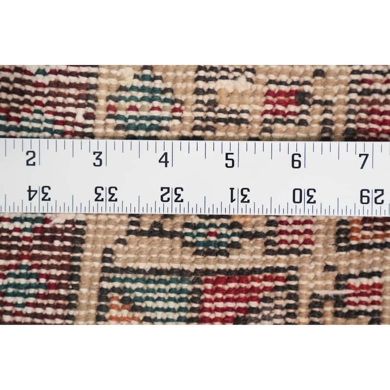 Hand Knotted Oriental 100% Wool Carpet Traditional Tribal Brown Ardebil Runner Rug - 11' 0'' X 3' 2''