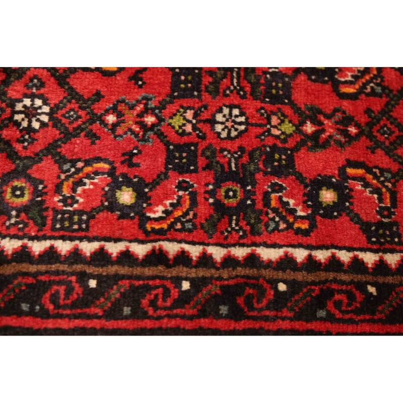 ECARPETGALLERY Hand-knotted Andelz Red Wool Rug - 3'7 x 4'11
