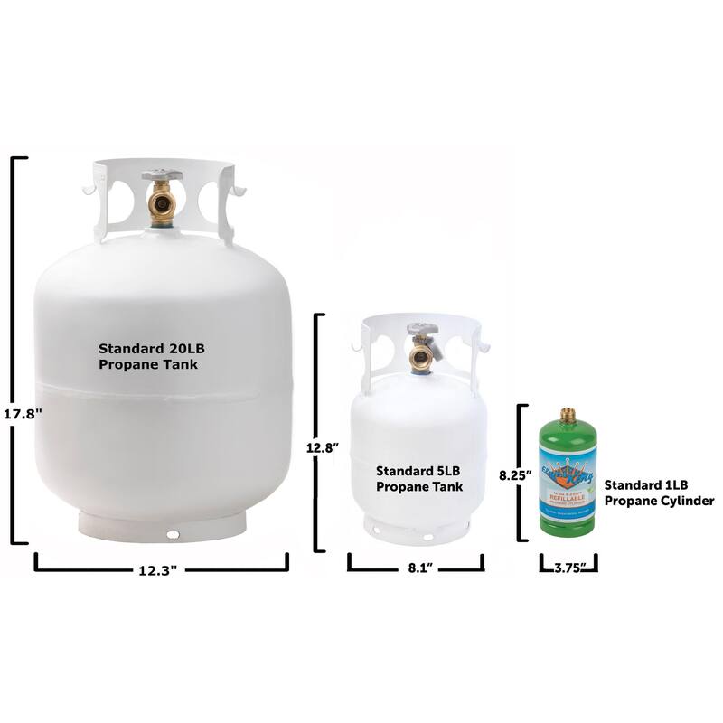 Flame King 5LB Steel Propane LP Tank Cylinder with Gauge & OPD Valves