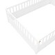 preview thumbnail 29 of 29, Full Size Floor Bed Frame with Tall Guardrails and Access Opening Play