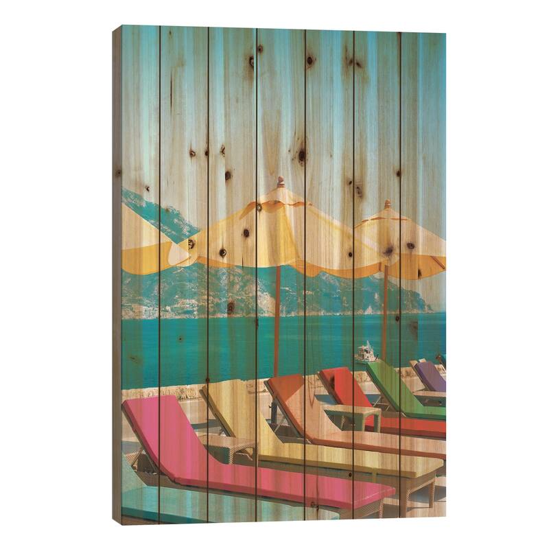 Amalfi Print On Wood by Erin Summer - Multi-Color - 26x18x1.5