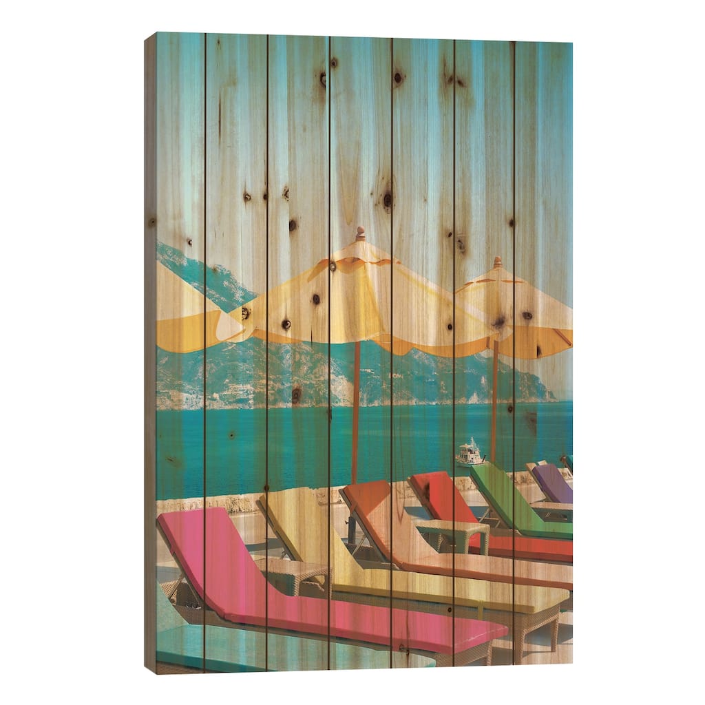 Amalfi Print On Wood by Erin Summer - Multi-Color