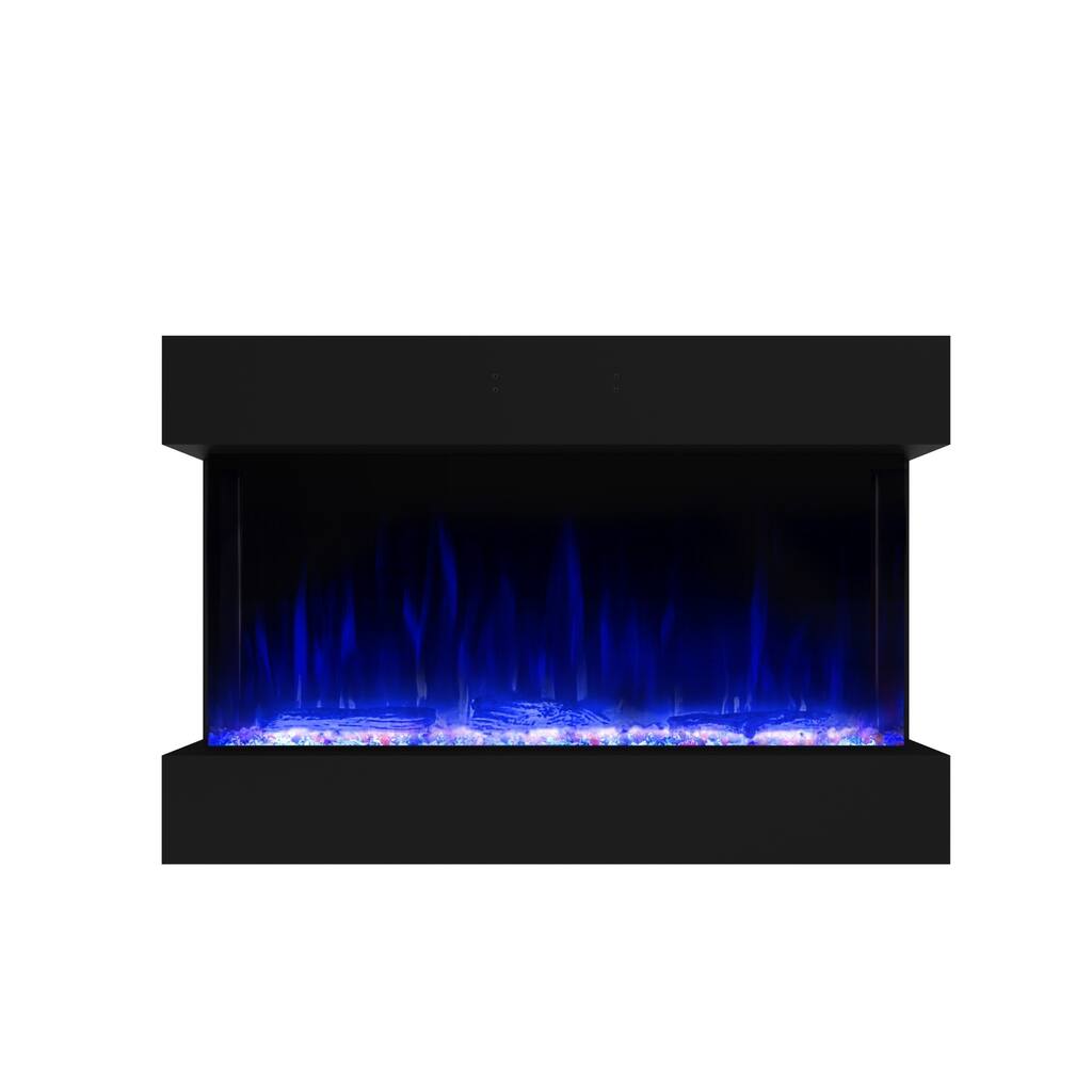 Electric Fireplace Heater with Multi Color Flam