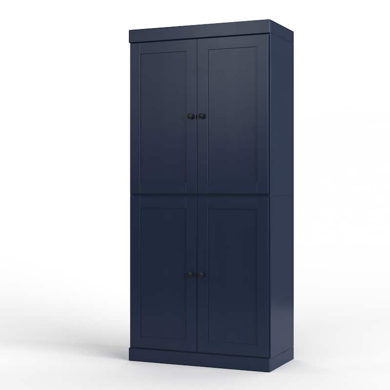 Palace Imports 100% Solid Wood 32" Bathroom Storage Cabinet with Shaker Doors, 2-Drawers and Adjustable Shelves