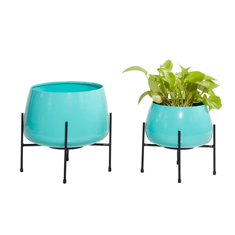 Iron Contemporary Planter (Set of 2) - 8' x 10'
